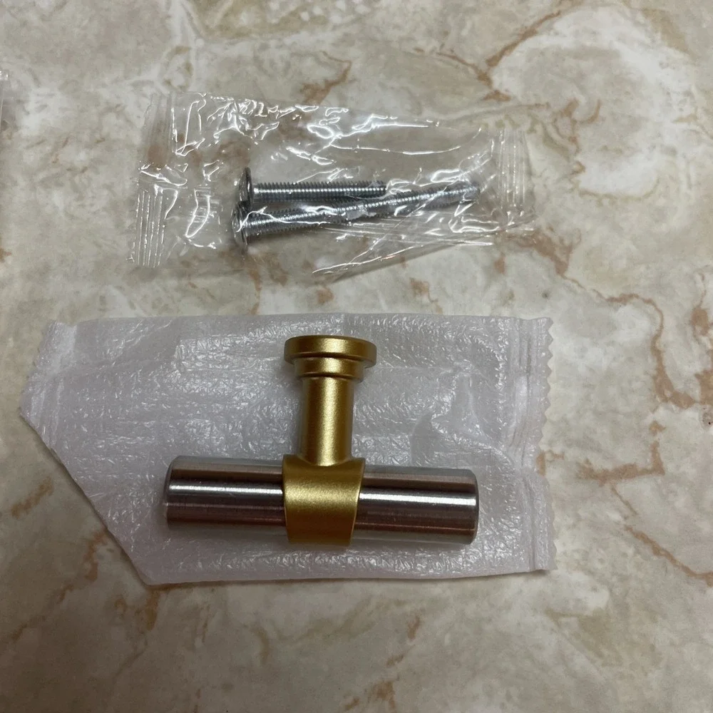 20 New Unused  Two-tone Colored Drawer Pulls, simple classic shape with hardware
